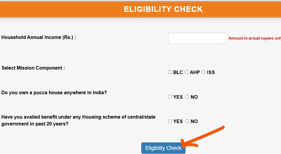 Pradhan Mantri awas yojana 2.5 lakhs online form