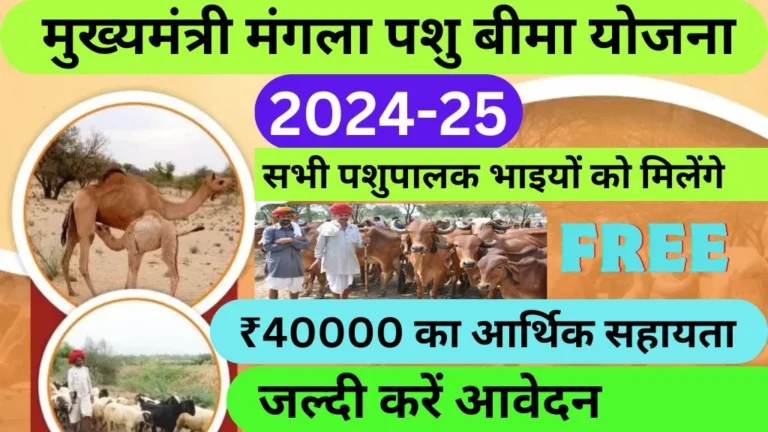 Mangla pashu bima yojana rajasthan apply online 2025 @mmpby.rajasthan.gov.in