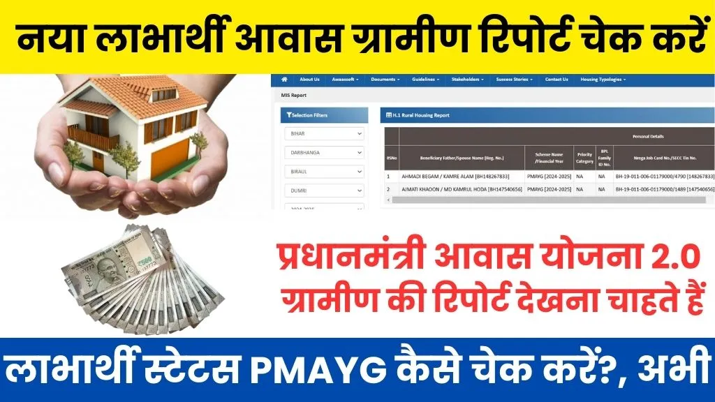 PMAYG nic in Report beneficiary status @pmayg.nic.in