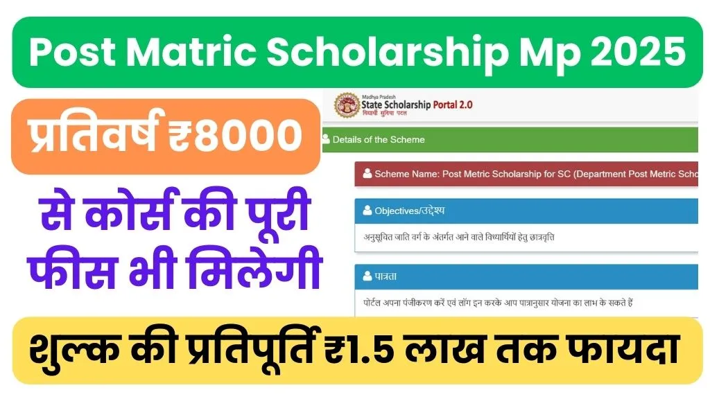 Post Matric Scholarship Mp 2025