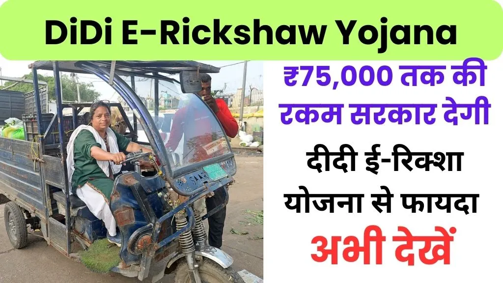 DiDi E-Rickshaw Yojana: महिलाओं को ई-रिक्शा खरीदने पर मिलेगी 50% सब्सिडी, ऐसे उठाएं लाभ